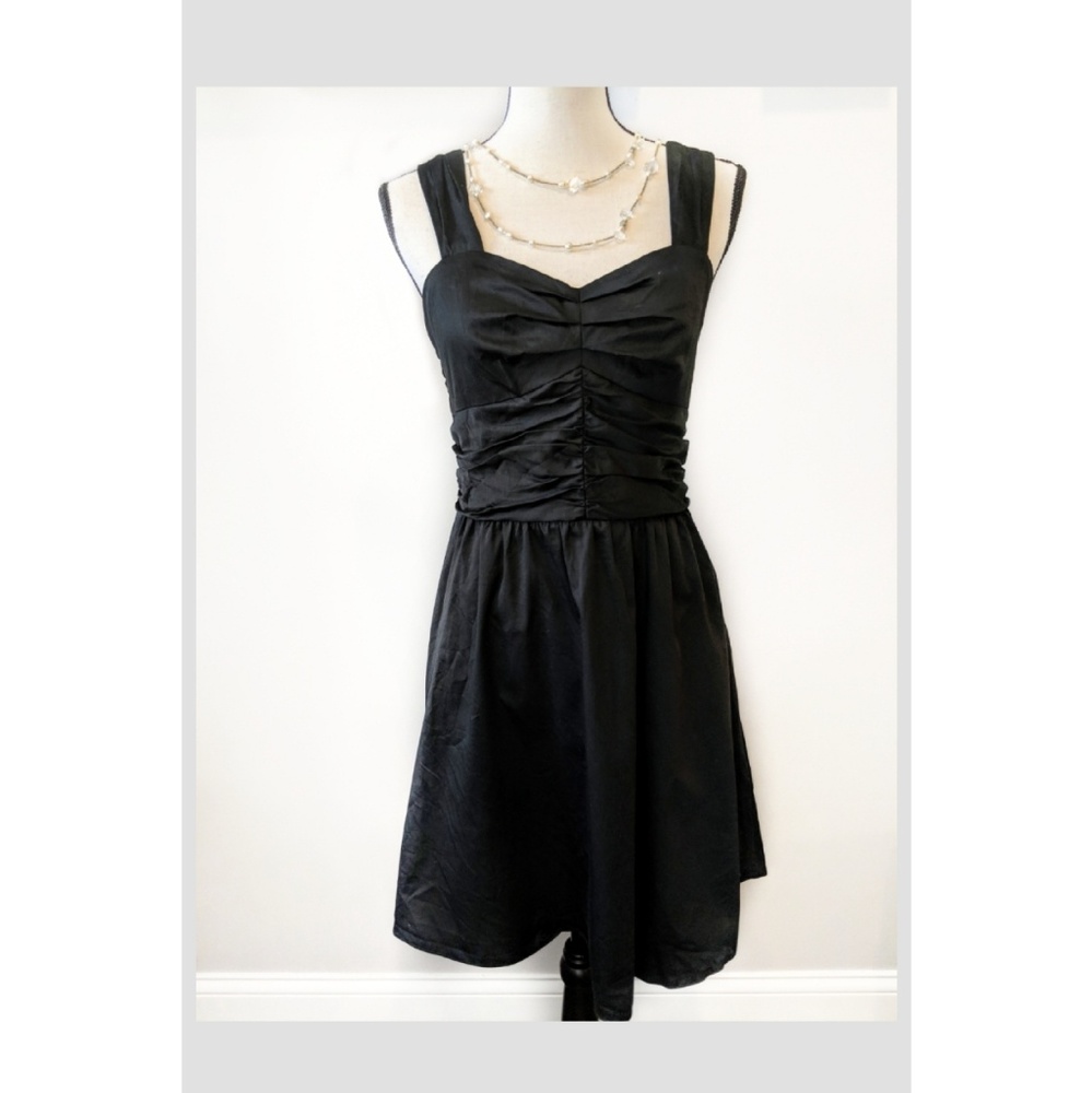Express sweetheart rouched top black dress size 8
